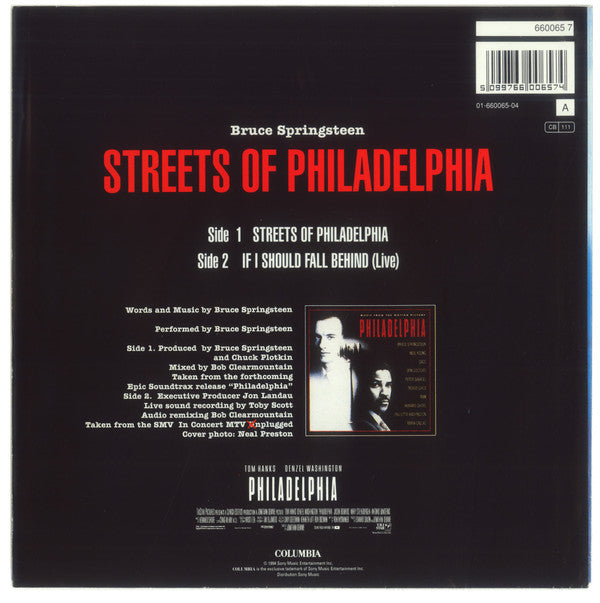 Bruce Springsteen : Streets Of Philadelphia (7", Single, Sma)