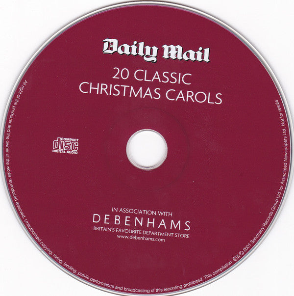 Unknown Artist : 20 Classic Christmas Carols (CD, Comp, Promo)