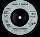 Simple Minds : This Is Your Land (7", Single)