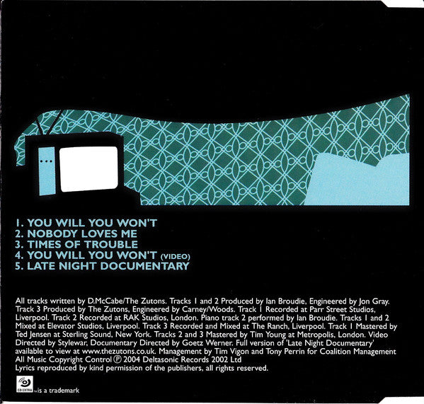The Zutons : You Will You Won't... (CD, Single, Enh)