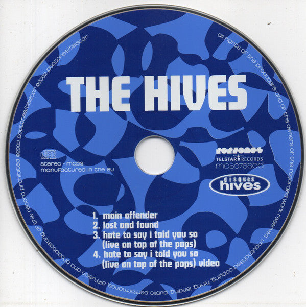 The Hives : Main Offender (CD, Single, Enh)
