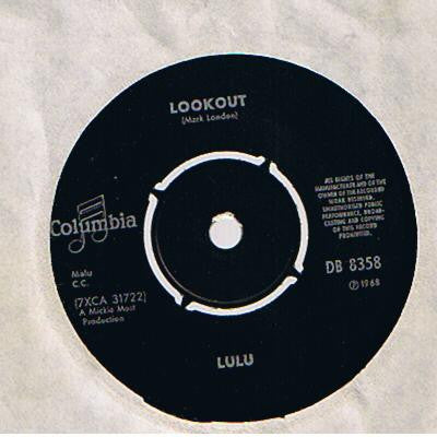 Lulu : Me, The Peaceful Heart (7", Single)