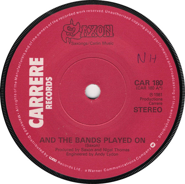 Saxon : And The Bands Played On (7", Single)