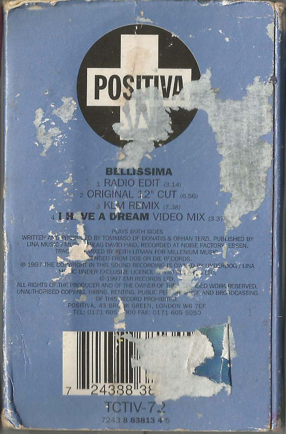 DJ Quicksilver : Bellissima (Cass, Single)