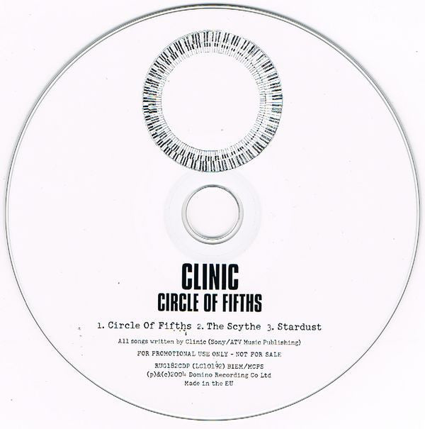 Clinic : Circle Of Fifths (CD, Single, Promo)
