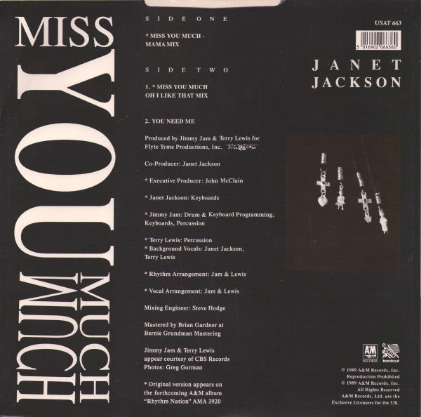 Janet Jackson : Miss You Much (12")