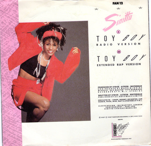 Sinitta : Toy Boy (7", Single, Lyn)