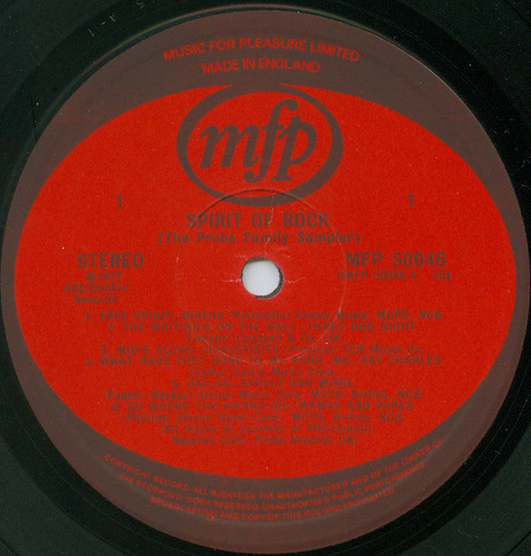 Various : Spirit Of Rock (The Probe Family Sampler) (LP, Comp)