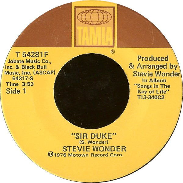 Stevie Wonder : Sir Duke / He's Misstra Know-It-All (7", Single)
