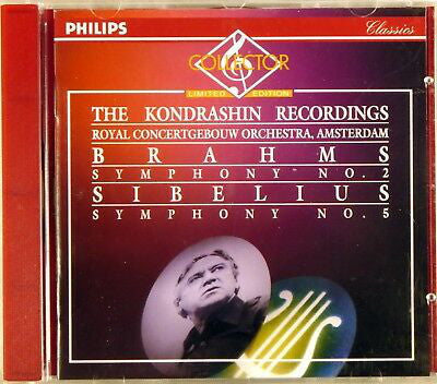 Concertgebouworkest, Kiril Kondrashin, Johannes Brahms, Jean Sibelius : The Kondrashin Recordings: Brahms Symphony No. 2, Sibelius Symphony No. 5 (CD, Album)