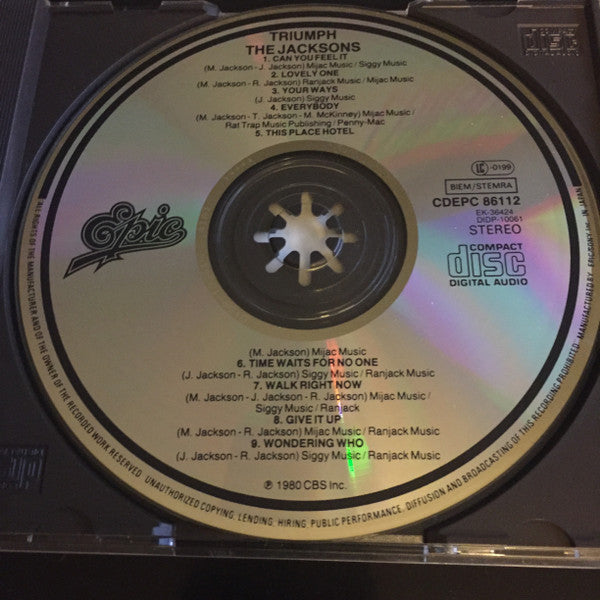 The Jacksons : Triumph (CD, Album, RE)
