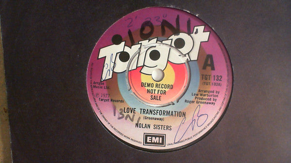 The Nolans : Love Transformation (7", Single, Promo)