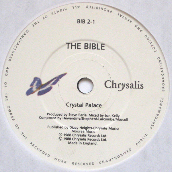 The Bible : Crystal Palace (7", Single)