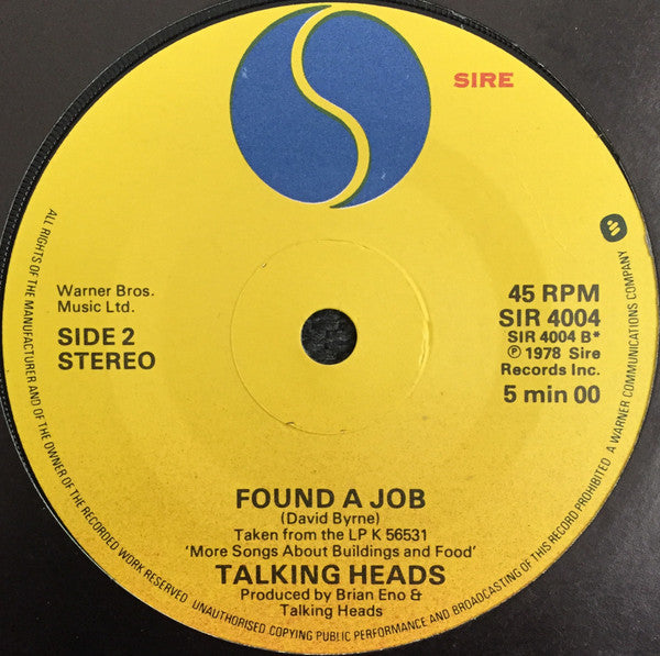 Talking Heads : Take Me To The River (2x7", Ltd)