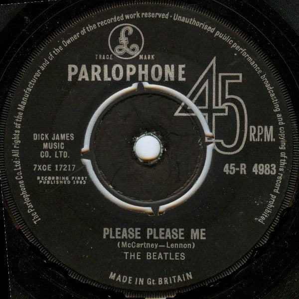 The Beatles : Please Please Me (7", Single, Mono, RP, 2nd)