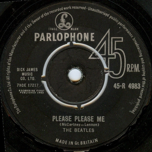 The Beatles : Please Please Me (7", Single, RP, 2nd)