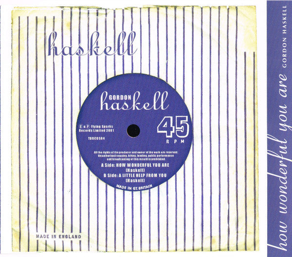Gordon Haskell : How Wonderful You Are (CD, Single, MPO)