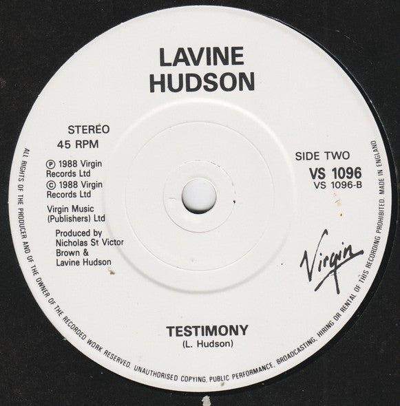 Lavine Hudson : Flesh Of My Flesh (7")