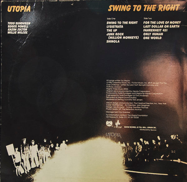 Utopia (5) : Swing To The Right (LP, Album)