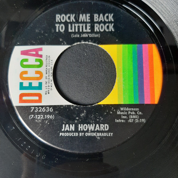 Jan Howard : Rock Me Back To Little Rock / Hello Stranger (7", Single)