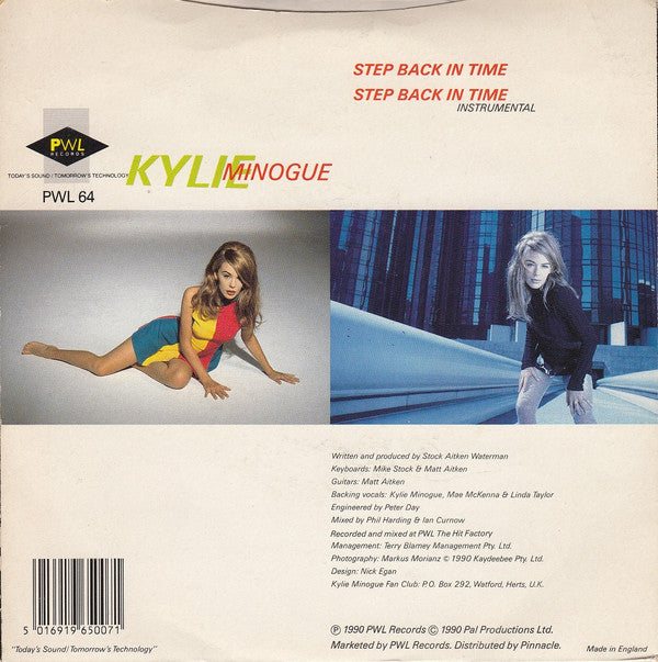 Kylie* : Step Back In Time (7", Single)