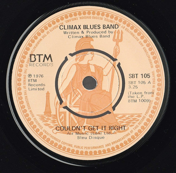 Climax Blues Band : Couldn't Get It Right (7", Single)