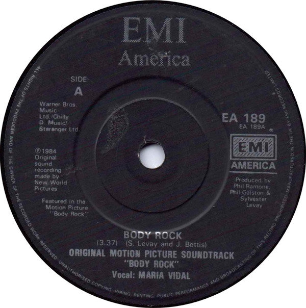 Maria Vidal : Body Rock (7", Single)