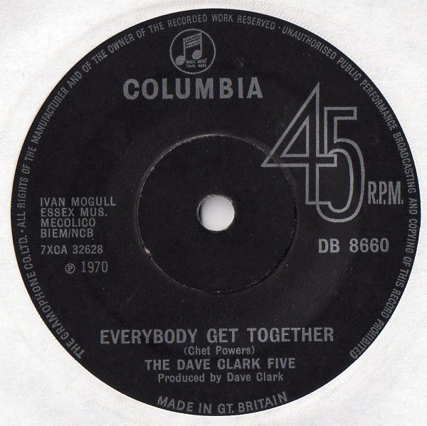The Dave Clark Five : Everybody Get Together (7", Single)