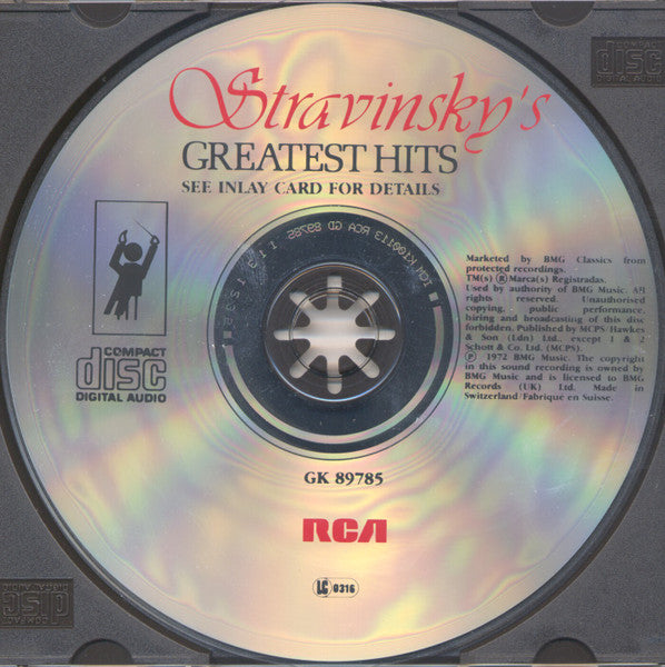 Igor Stravinsky : Stravinsky's Greatest Hits (CD, Comp, RE)