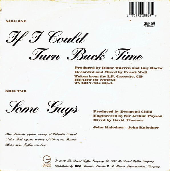 Cher : If I Could Turn Back Time (7", Single)