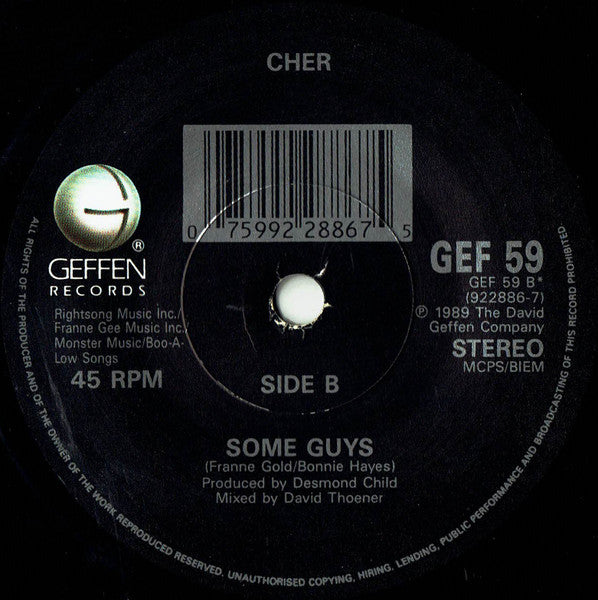 Cher : If I Could Turn Back Time (7", Single)