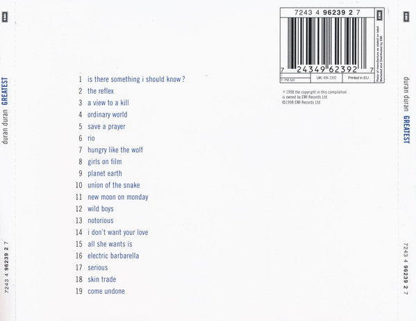 Duran Duran : Greatest (CD, Comp, RE)