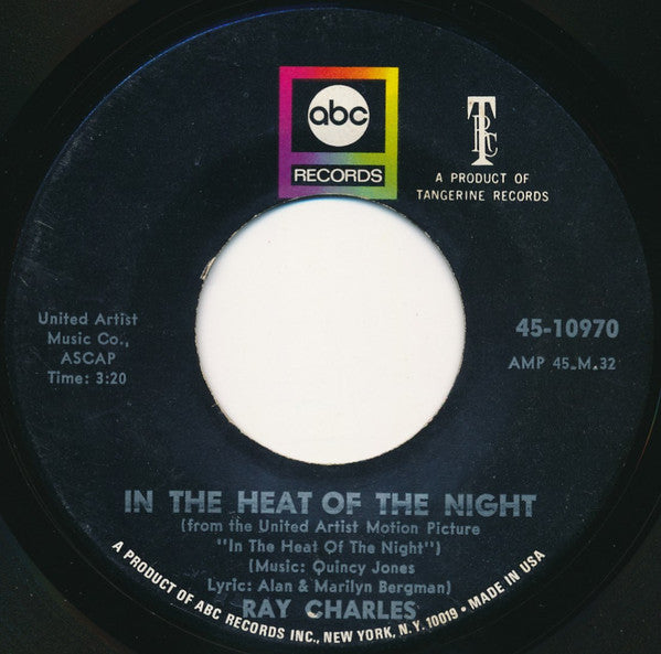Ray Charles : In The Heat Of The Night (7", Single, RE)