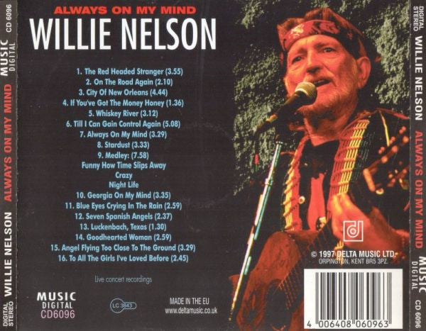 Willie Nelson : Always On My Mind (CD, Album)