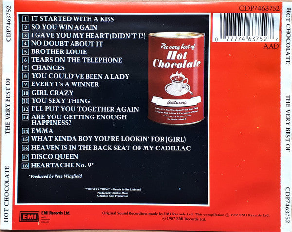 Hot Chocolate : The Very Best Of Hot Chocolate (CD, Comp)