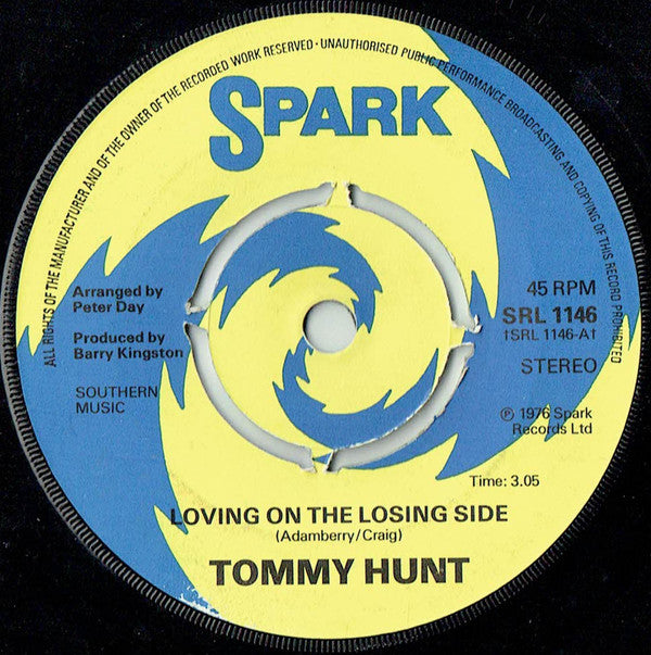 Tommy Hunt : Loving On The Losing Side (7", Single, Kno)