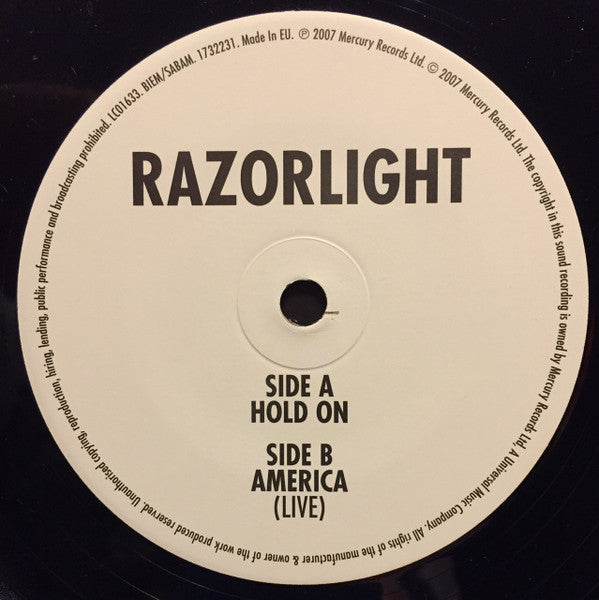 Razorlight : Hold On (7", Single)