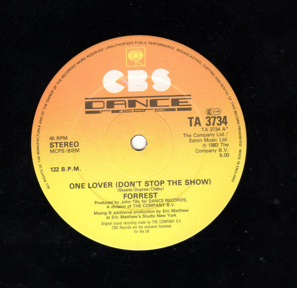 Forrest : One Lover (Don't Stop The Show) (Extended Version) (12")