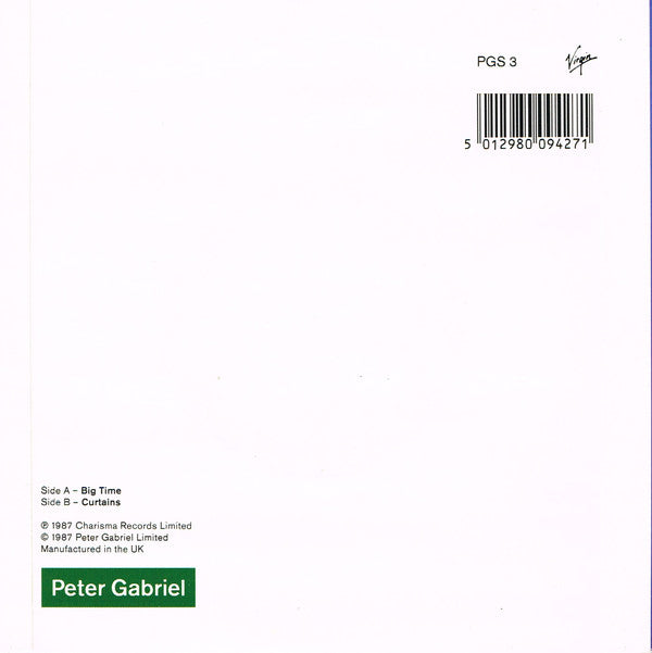 Peter Gabriel : Big Time (7", Single)