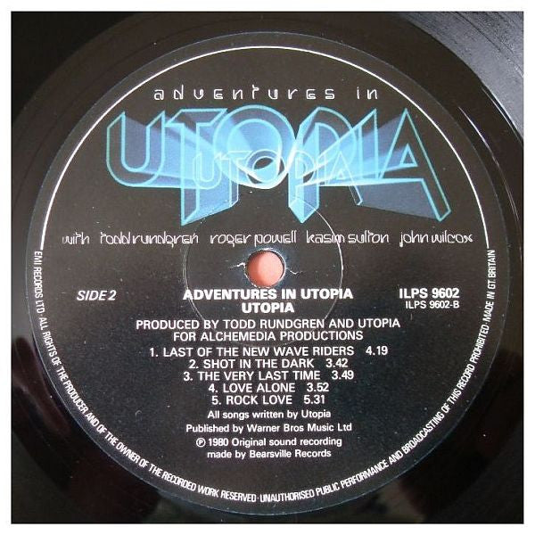 Utopia (5) : Adventures In Utopia (LP, Album, Gat)