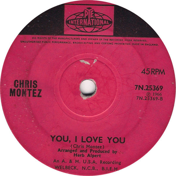 Chris Montez : The More I See You (7", Sol)