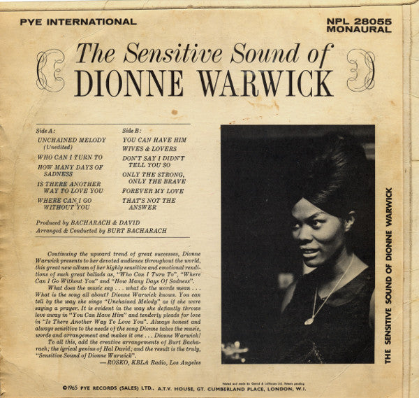 Dionne Warwick : The Sensitive Sound Of Dionne Warwick (LP, Album, Mono)