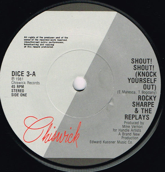 Rocky Sharpe & The Replays : Shout! Shout! (Knock Yourself Out) (7", Single, Lyn)