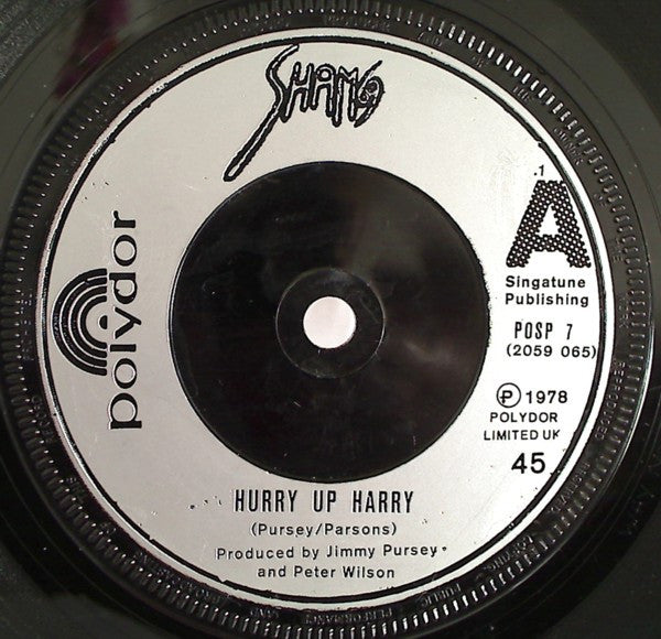 Sham 69 : Hurry Up Harry / No Entry (7", Single, Ban)