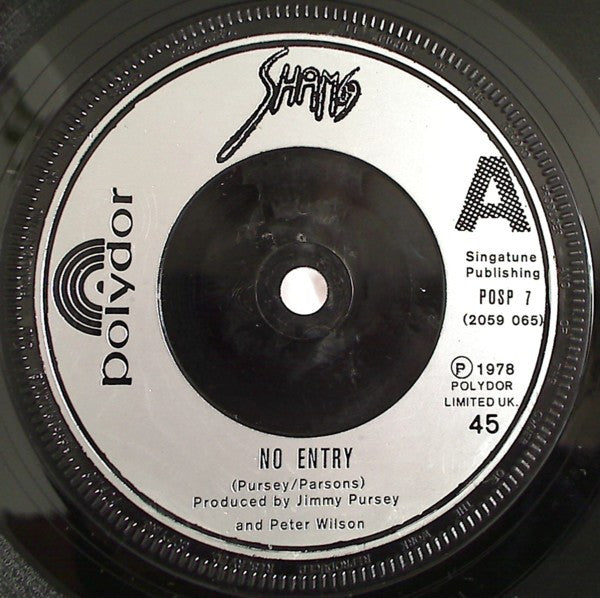 Sham 69 : Hurry Up Harry / No Entry (7", Single, Ban)