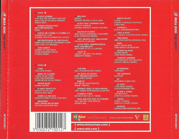 Various : MTV Ibiza 2000 - The Party (2xCD, Comp, Mixed)