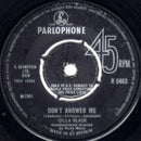 Cilla Black : Don't Answer Me (7", Single)