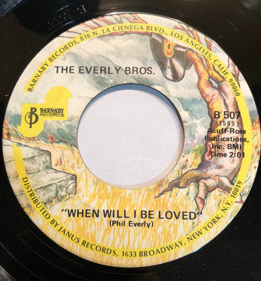 Everly Brothers : When Will I Be Loved / Be Bop-A-Lula (7")