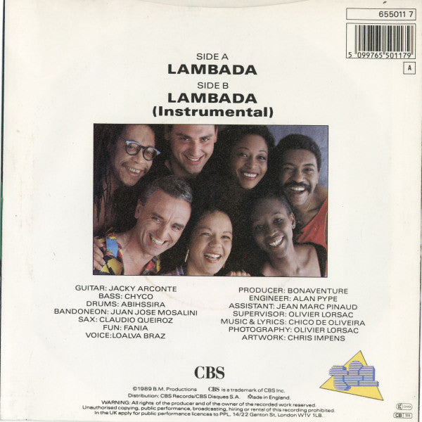 Kaoma : Lambada (7", Single)