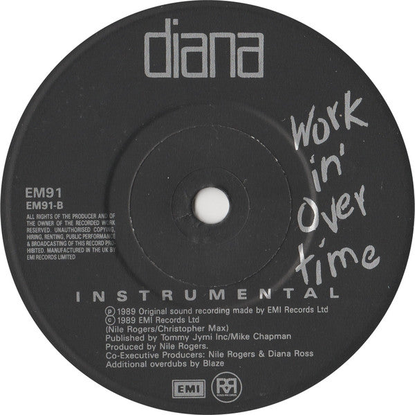 Diana Ross : Workin' Overtime (7", Single)
